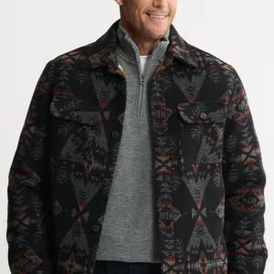 Chaqueta de lana con forro interior de sherpa