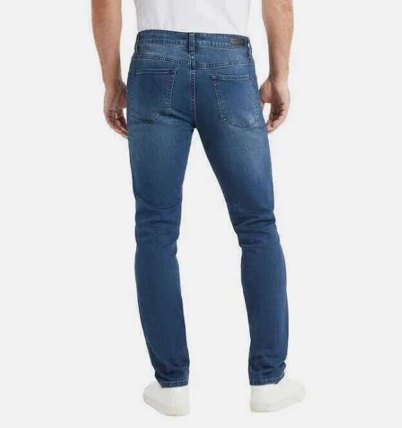Jeans Recto Kenneth Cole New York Hombre – Mezclilla Elástica y Confort Azul - Imagen 4