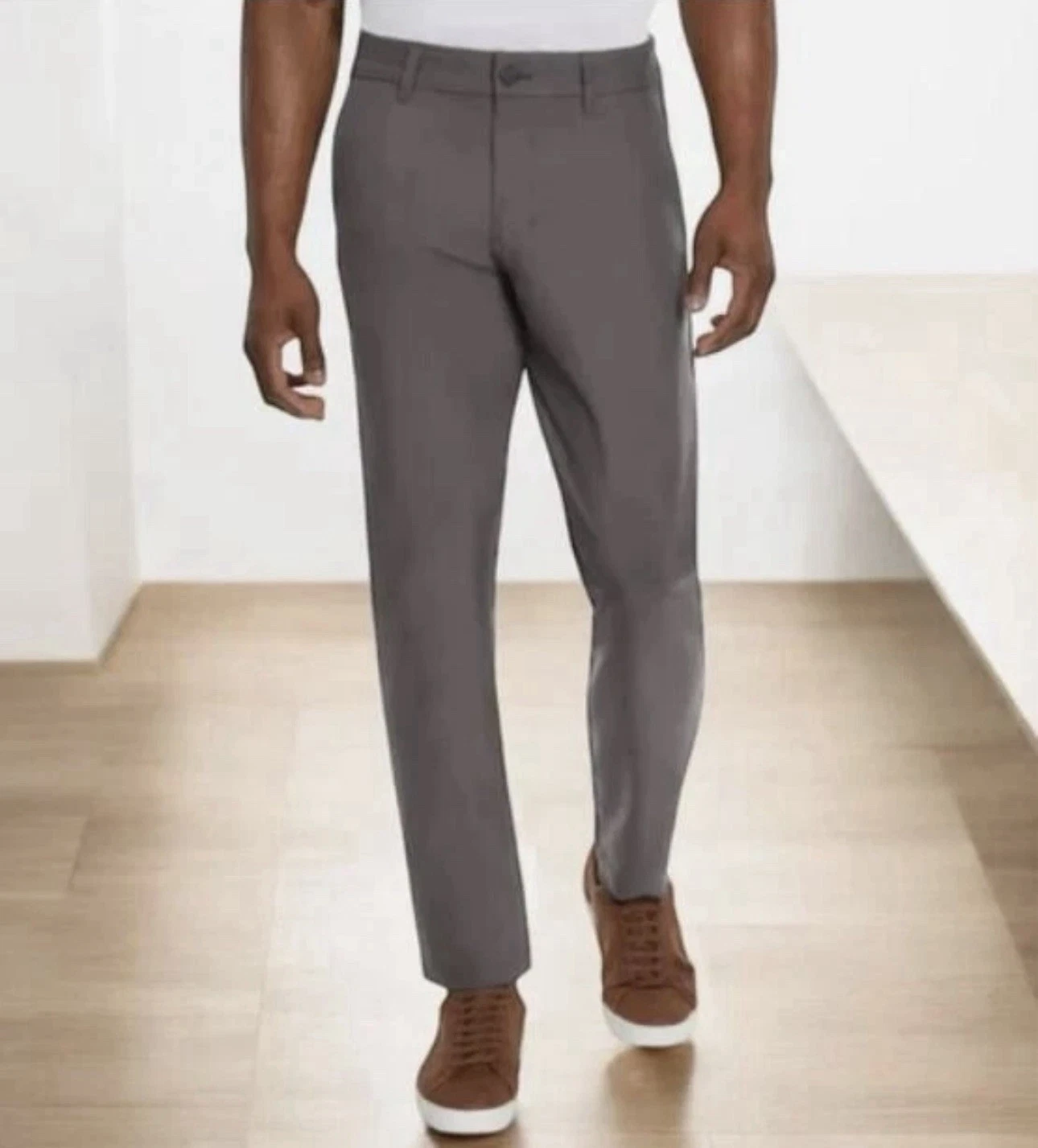 Marc New York® Men’s Commuter Pant Gris – Slim Fit 4-Way Stretch