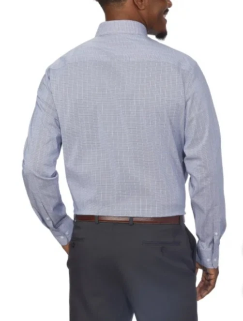 Camisa Calvin Klein Tech Active Stretch Gris con Microcuadro – Regular Fit - Imagen 5