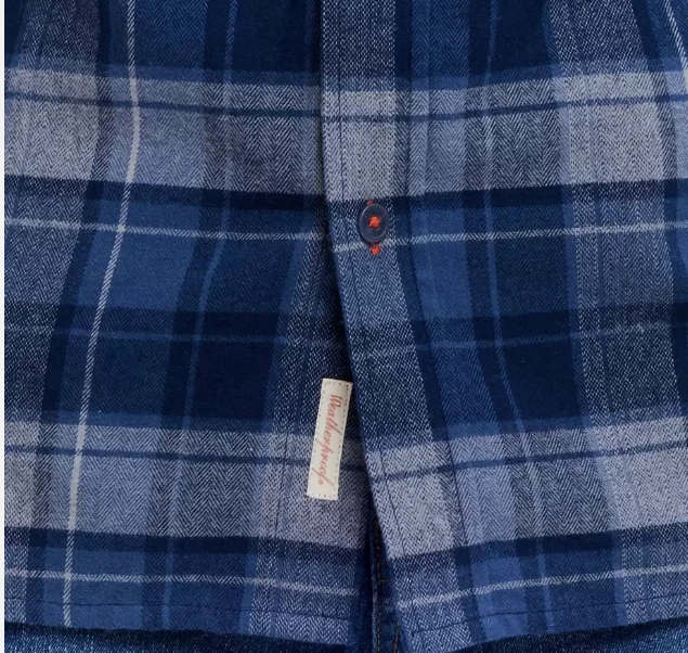 Camisa Weatherproof Vintage de Franela Azul a Cuadros – Estilo Clásico y Confort Moderno - Imagen 5